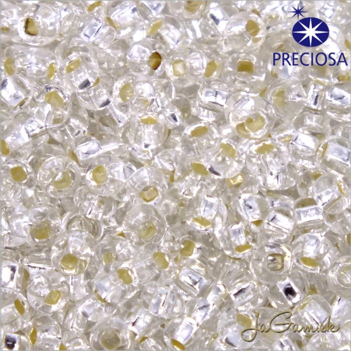 Rokajl Preciosa 10/0 Priehľadná so strieborným prieťahom č.78102-25g (PR10001)